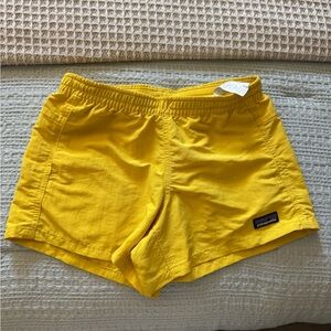 Patagonia girls Vibrant Yellow Athletic Shorts